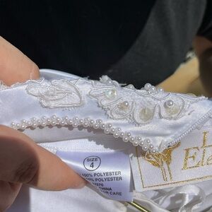 Flower girl dress white, size 4